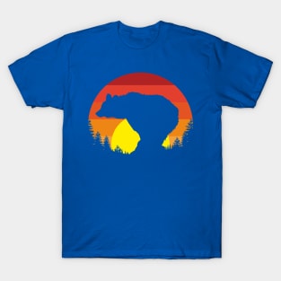 Bear on a rock at Sunset T-Shirt